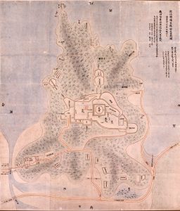 近江国蒲生郡安土古城図(摠見寺蔵)